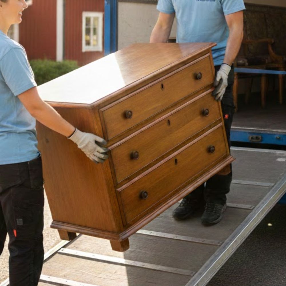 Gipsavfall hanteras för bortforsling av två personer